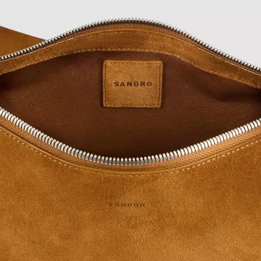 Small zipped split leather hobo Small zipped split leather hobo