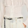 Smocked linen shirt Smocked linen shirt