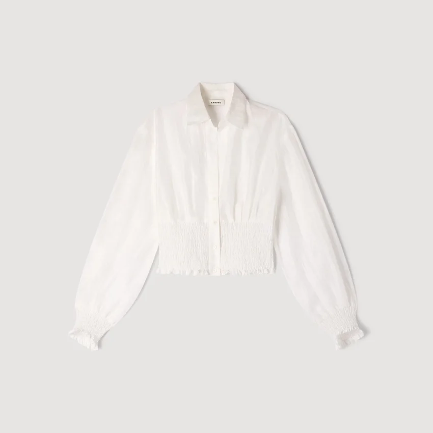 Smocked linen shirt Smocked linen shirt