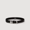 Smooth leather belt