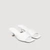 Smooth leather heeled mules Smooth leather heeled mules