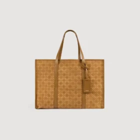 Split leather shopping bag