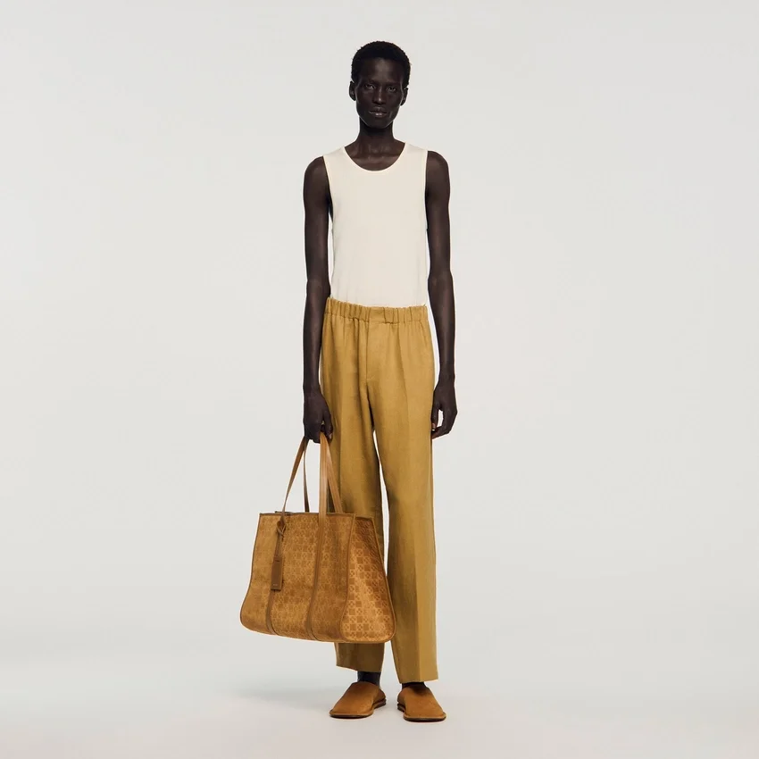 Split leather shopping bag Split leather shopping bag