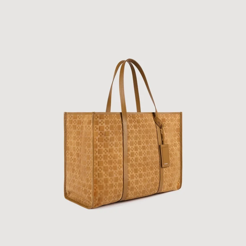 Split leather shopping bag Split leather shopping bag