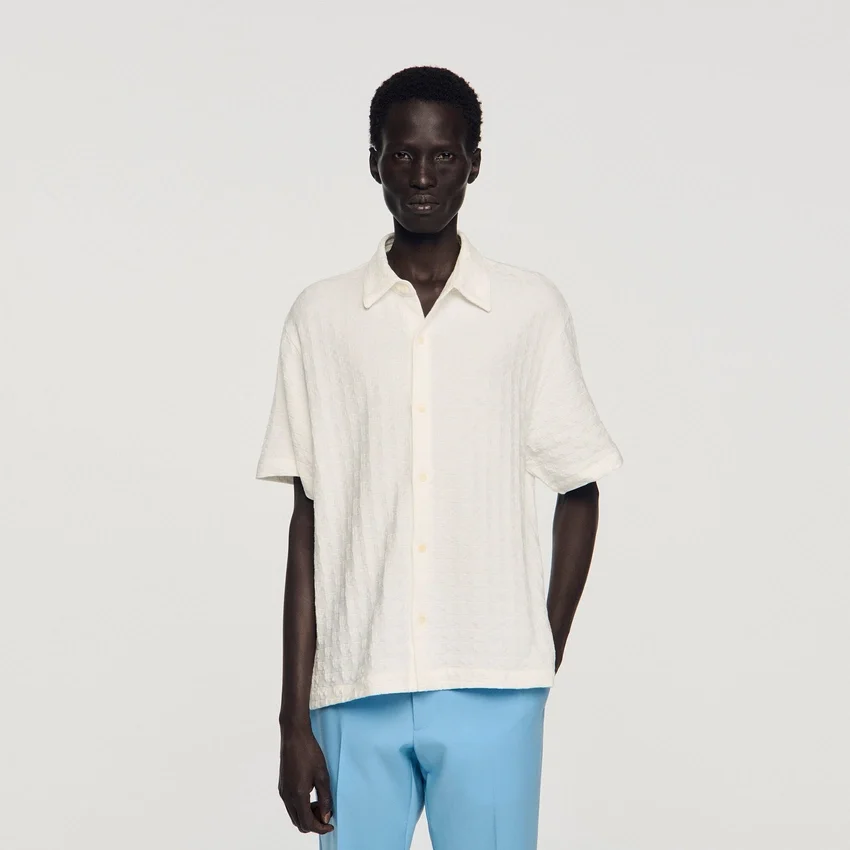 Square Cross cotton jacquard shirt Square Cross cotton jacquard shirt