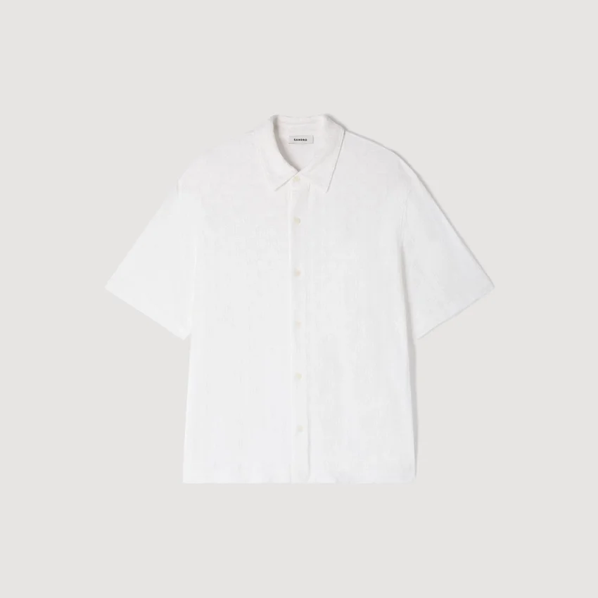 Square Cross cotton jacquard shirt Square Cross cotton jacquard shirt