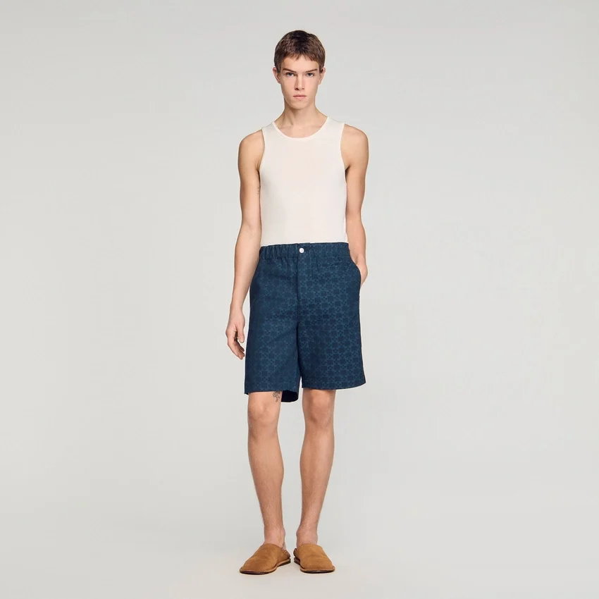Square Cross denim shorts Square Cross denim shorts