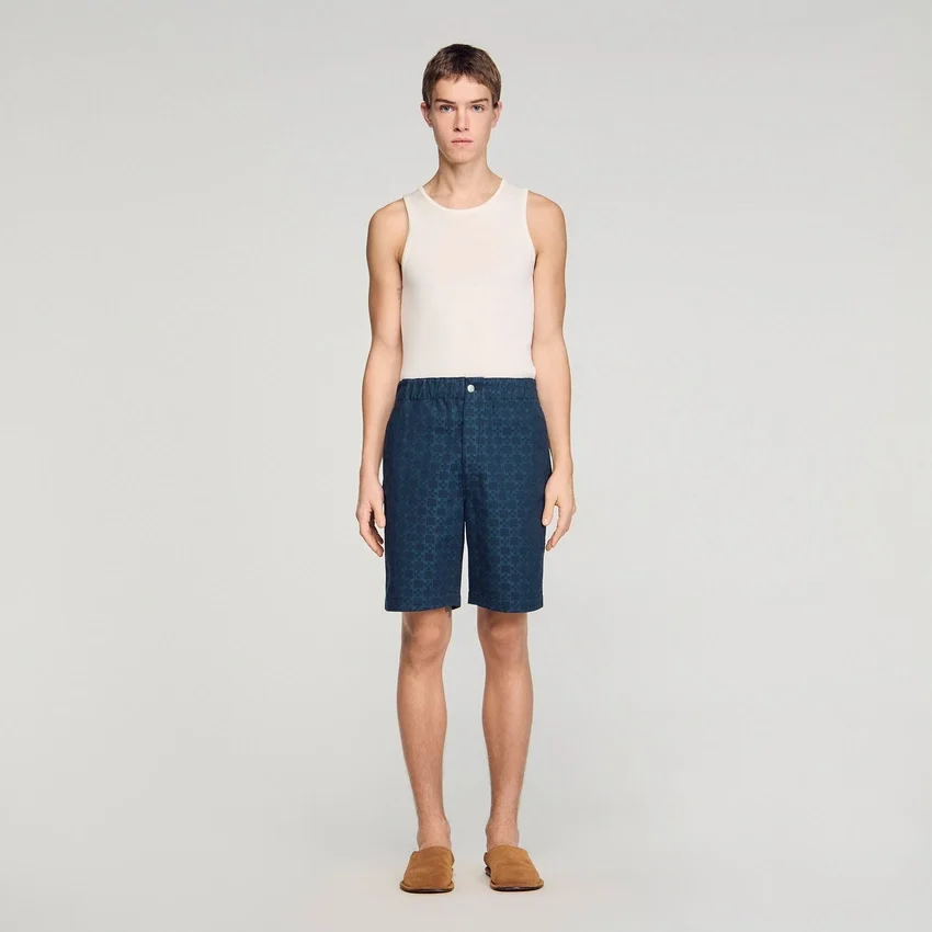 Square Cross denim shorts Square Cross denim shorts