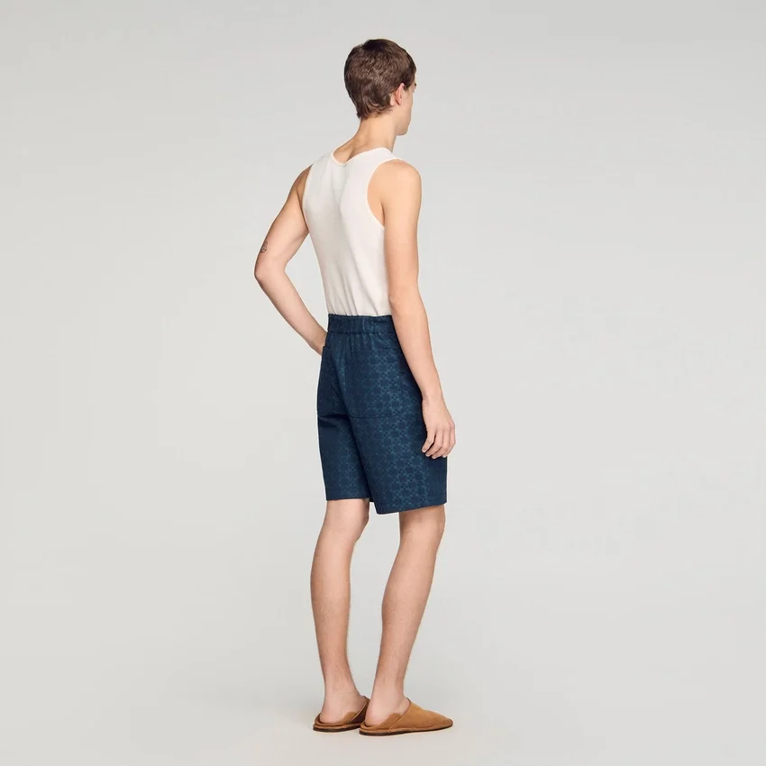 Square Cross denim shorts Square Cross denim shorts