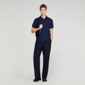 Square Cross jacquard polo