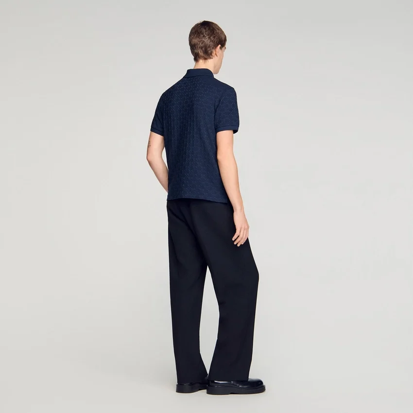 Square Cross jacquard polo Square Cross jacquard polo