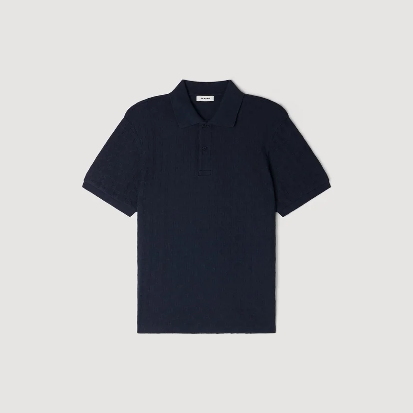 Square Cross jacquard polo Square Cross jacquard polo