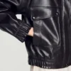 Standing collar leather jacket Standing collar leather jacket