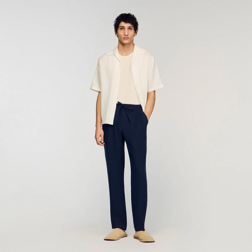 Straight-leg linen trousers Straight-leg linen trousers