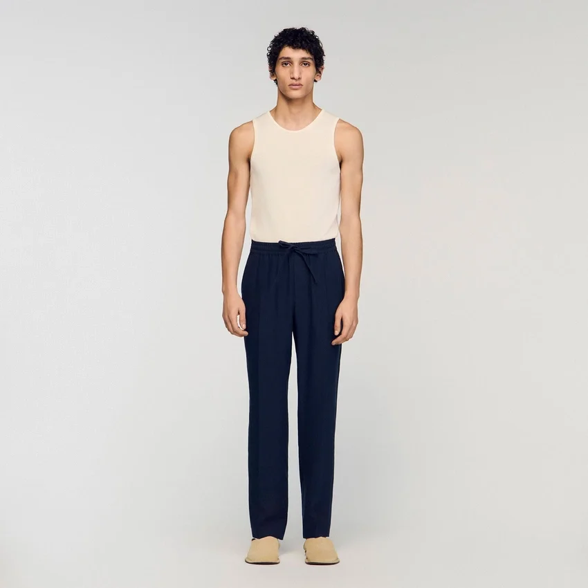 Straight-leg linen trousers Straight-leg linen trousers