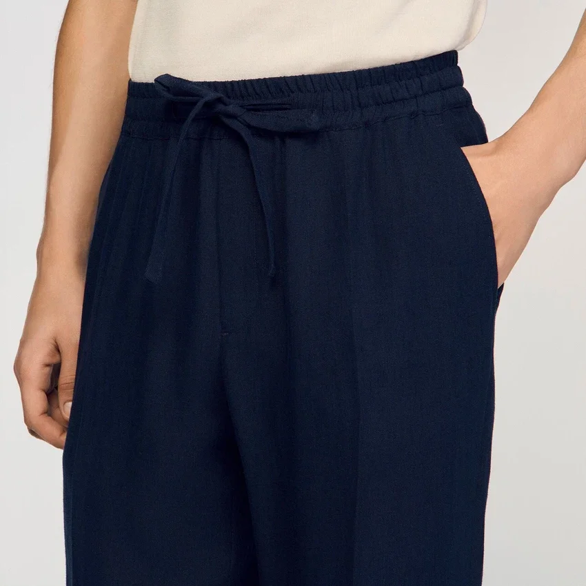 Straight-leg linen trousers Straight-leg linen trousers
