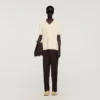 Stretch knit polo shirt