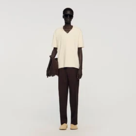 Stretch knit polo shirt