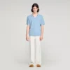 Stretch knit polo shirt
