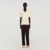 Stretch knit polo shirt