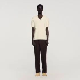 Stretch knit polo shirt