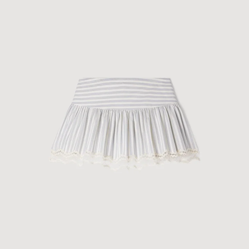 Striped cotton skort Striped cotton skort