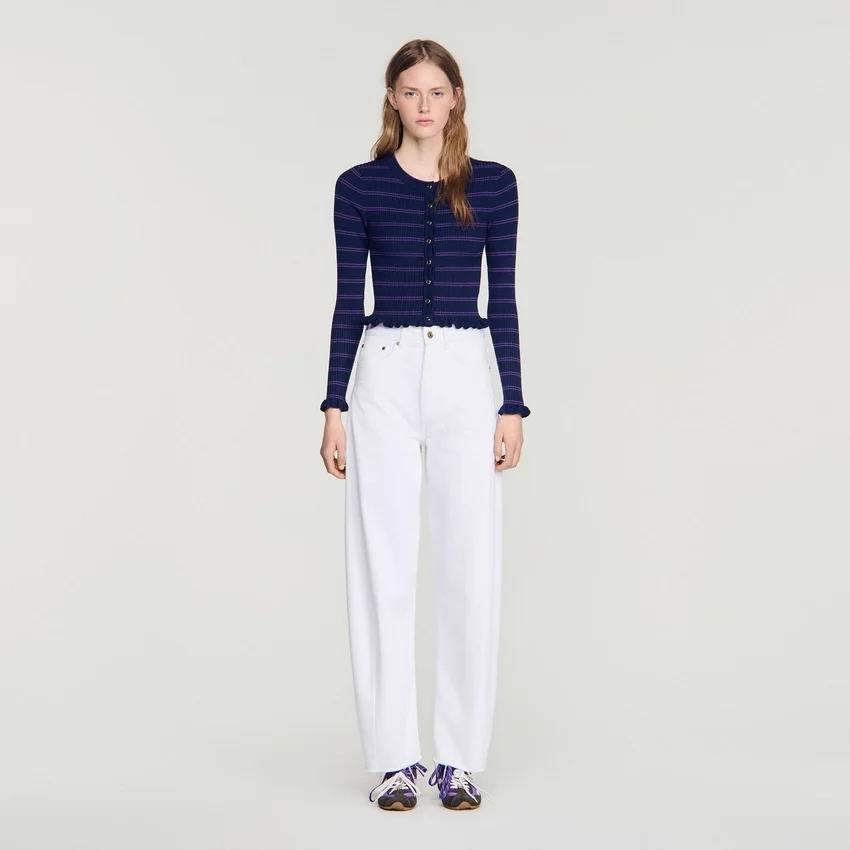 Striped knit cardigan Striped knit cardigan