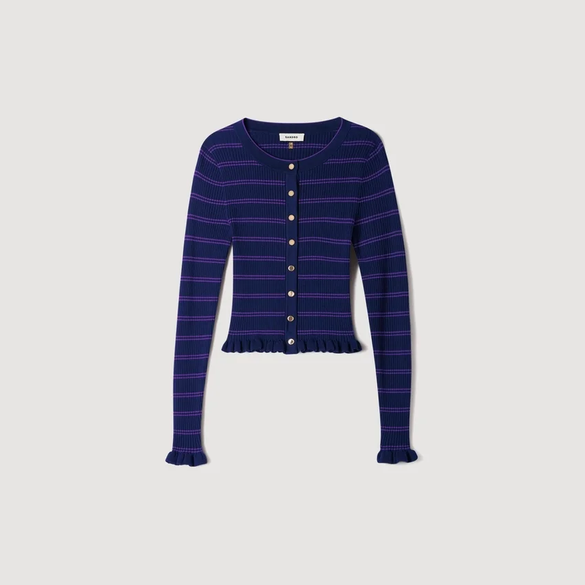 Striped knit cardigan Striped knit cardigan