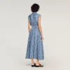 Striped maxi dress with leather tab Striped maxi dress with leather tab