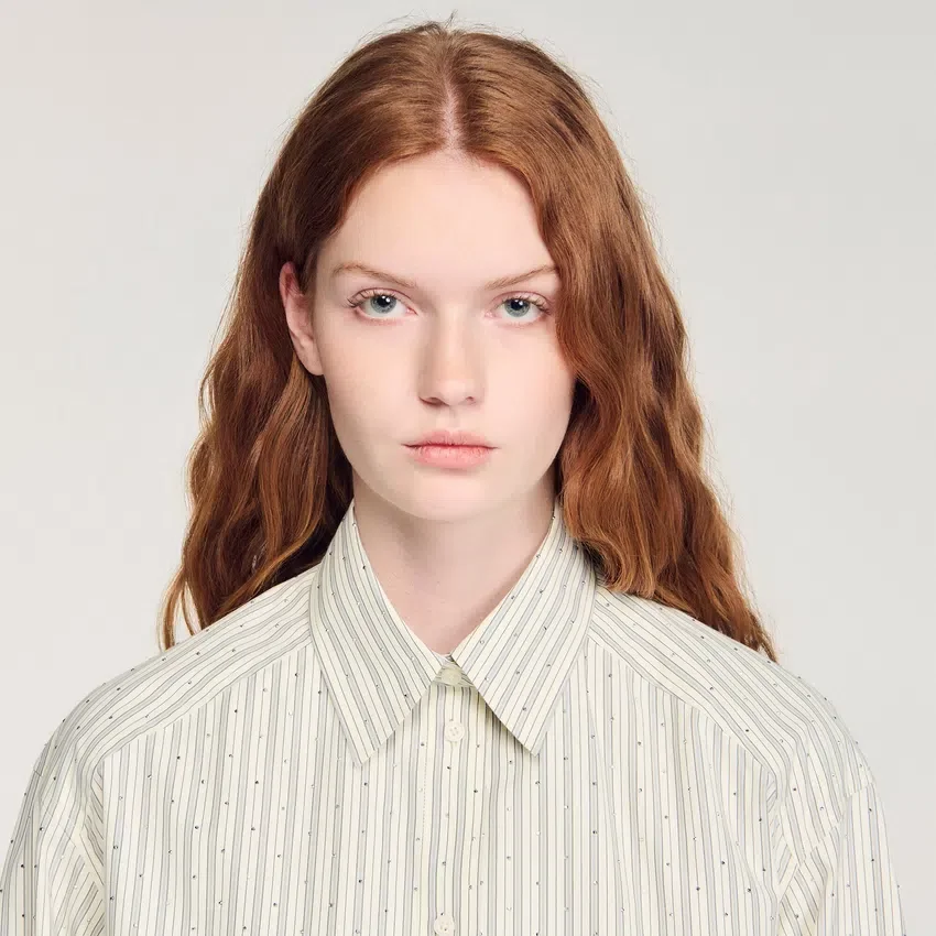 Striped rhinestone shirt Striped rhinestone shirt
