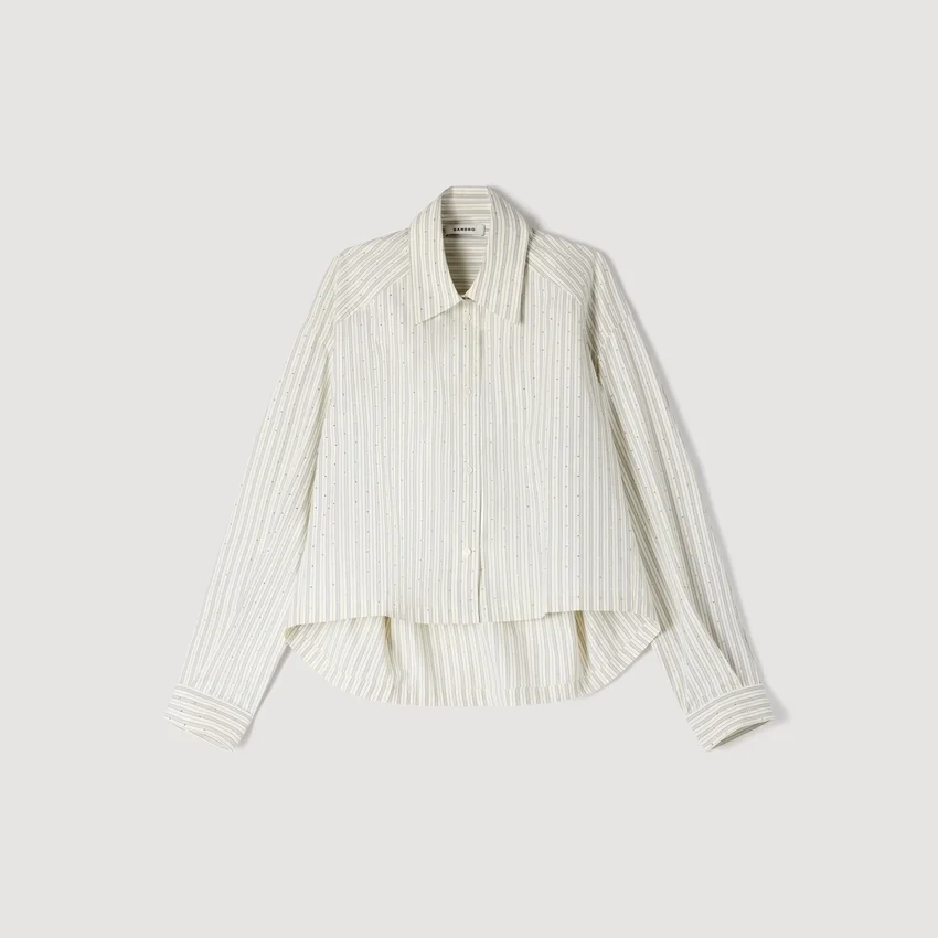 Striped rhinestone shirt Striped rhinestone shirt