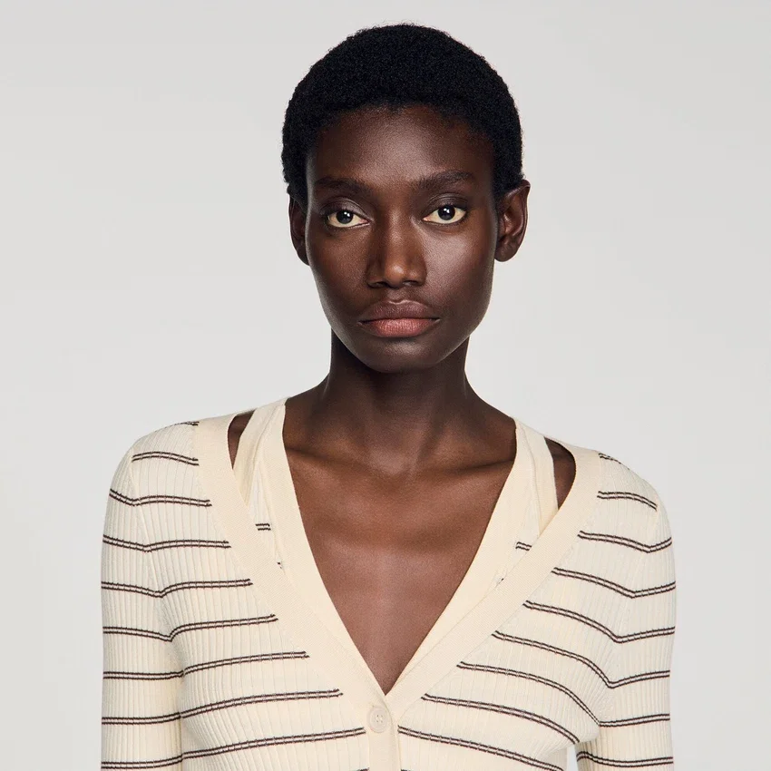 Striped ribbed cardigan Striped ribbed cardigan