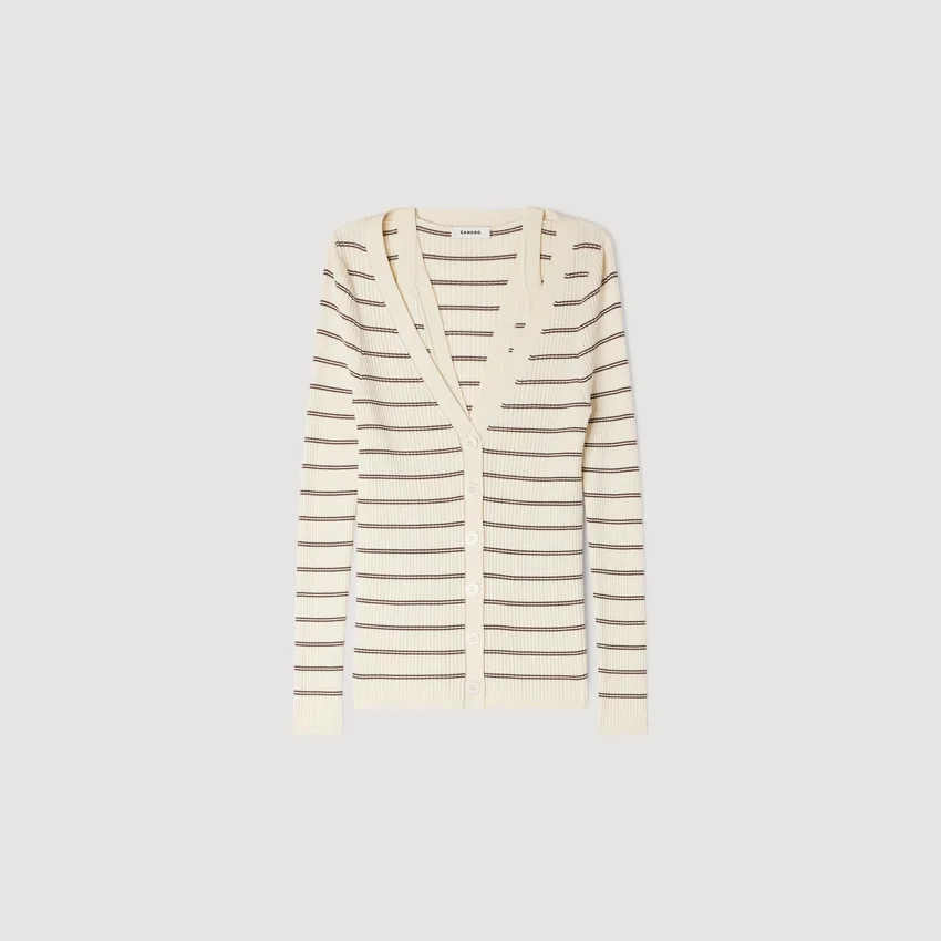 Striped ribbed cardigan Striped ribbed cardigan