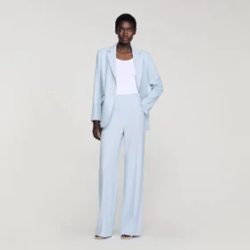 Striped sequin trousers