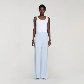 Striped sequin trousers