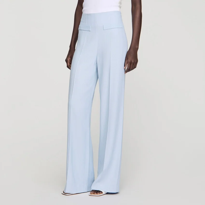 Striped sequin trousers Striped sequin trousers