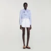 Striped shirt with removable tie Striped shirt with removable tie