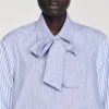 Striped shirt with removable tie Striped shirt with removable tie