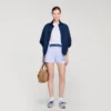 Striped shorts with denim details Striped shorts with denim details