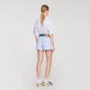 Striped shorts with denim details Striped shorts with denim details