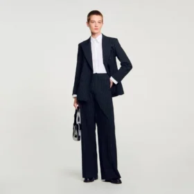 Striped suit jacket