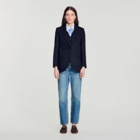 Striped suit jacket