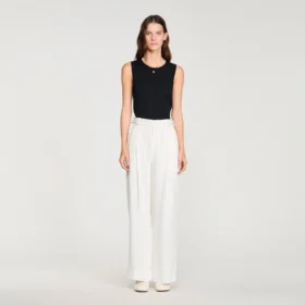 Striped suit trousers