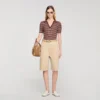 Striped V-neck polo sweater Striped V-neck polo sweater