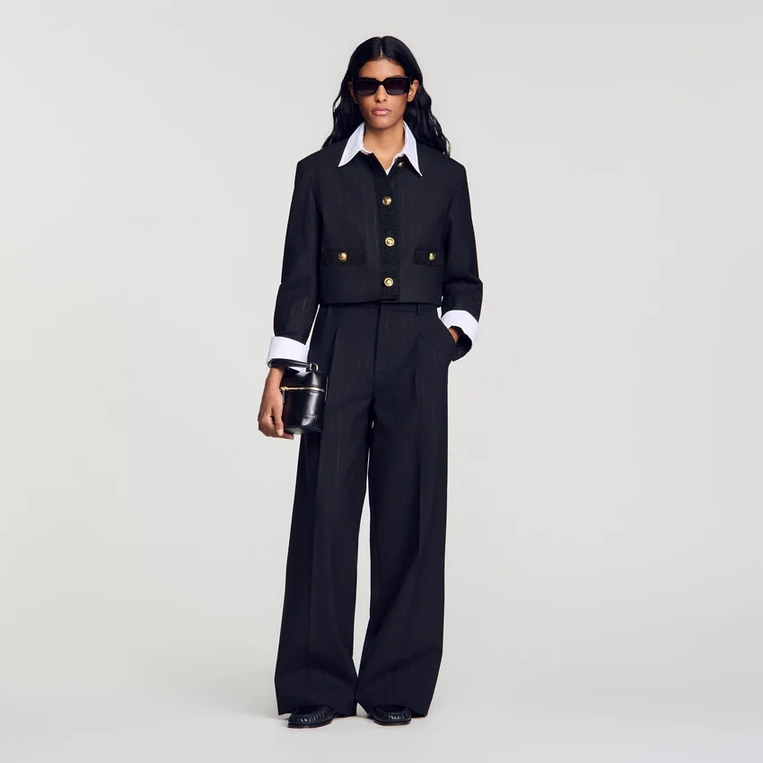 Striped wide-leg trousers Striped wide-leg trousers