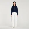Striped wool and cashmere cardigan Striped wool and cashmere cardigan