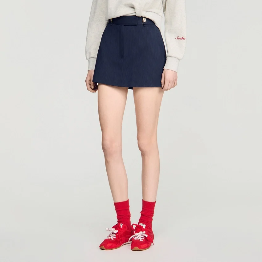 Striped wool skort Striped wool skort