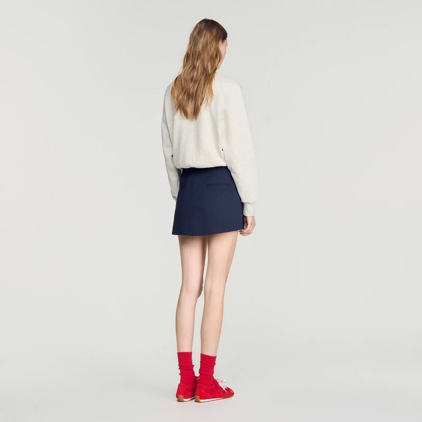 Striped wool skort Striped wool skort