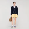 Studded blazer collar cardigan Studded blazer collar cardigan