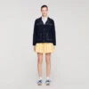 Studded blazer collar cardigan Studded blazer collar cardigan